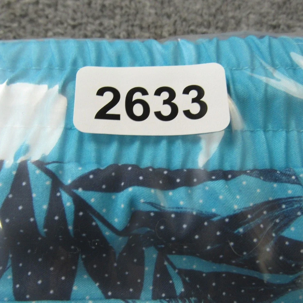 Club Room Swim‎ Trunks Shorts Blue Floral Print XXL Polyester Mesh Lined